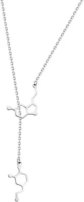 Happiness Serotonin & Dopamine Molecule  Y Necklace - Remind Yourself To Stay Ha • $35.50