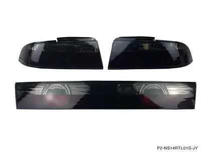 P2M Phase 2 Crystal Smoked Rear Tail Lights Kit 3pcs S14 Zenki 240SX Silvia New • $265