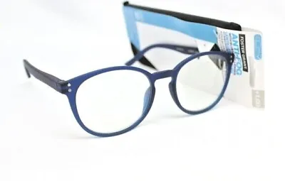 Foster Grant Reading Glasses AntiFog Blue Light W Case Joey Nvy -Pick Strength • $14.39