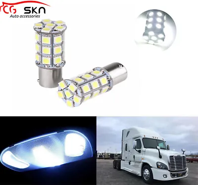 2X White Interior 1156 LED 27-Smd Dome Cab Light Bulb For Freightliner Cascadia • $11.30