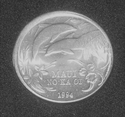 ☆ 1994 Maui Trade Dollar $1 Token Hawaii Error MISSTRIKE Coin OFF CENTER Rare! • $49.99