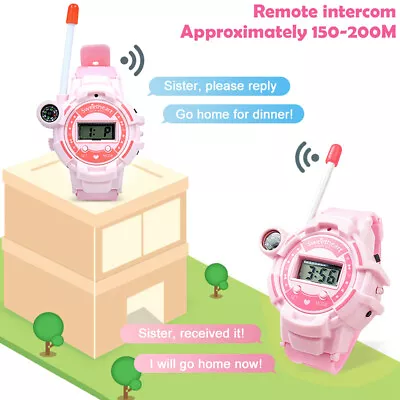 2Pcs Kids Walkie Talkies Watches Intercom Watch Toy USB Rechargeable Watches§ • £14.26