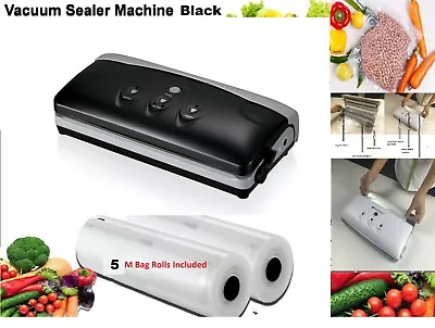 Vacuum Sealer Machine Bags Rolls Vac Pump Food Saver Storage Reusable 25CM 28C • $26.95