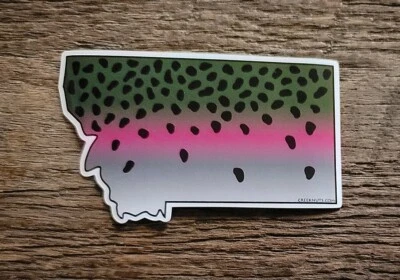 $4.95 • Buy RAINBOW TROUT Stickers STATE CUT-OUTS Fishing MANY STATES Fly Fishing DECALS
