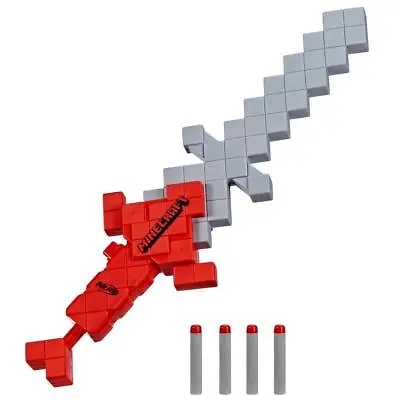 Nerf Minecraft Heartstealer Sword 4 Nerf Elite Foam Darts Foam Blade Dart • $24.99