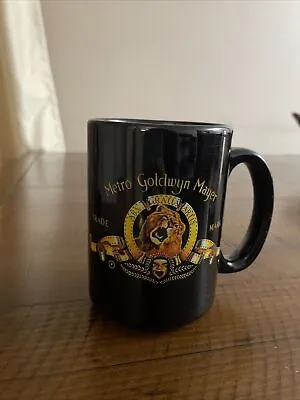 MGM Metro Goldwyn Mayer Studio Black Coffee Tea Mug Lion Logo • $16.99