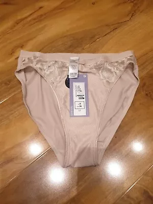 MARKS AND SPENCER PANTS Knickers Underwear UK 10 NEW Beige Black Flesh HIGH LEG  • £10