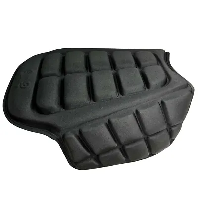 Black Motorcycle Seat Cushion Cover 3D Shock Absorb Scooter Air Inflatable Mat   • £25.07