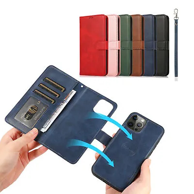Removable Magnetic Leather Wallet Case Cover Fr IPhone 15 Pro Max 14 13 12 11 XR • $20.22