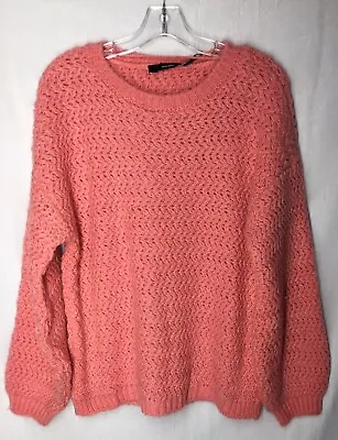 Vero Moda Large Ladies Woman’s Pull On Knit Sweater Geranium Pink New Nwt • $9.20