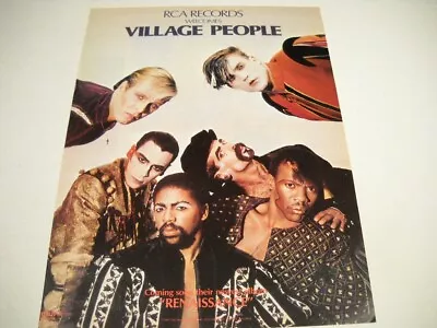 VILLAGE PEOPLE Coming Soon Their Newest Album RENAISSANCE 1981 Promo Poster Ad • $9.95