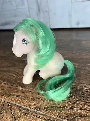 My Little Pony G1 Sitting Seashell Hasbro Earth Pony Purple W/ Green Mane • $16.99