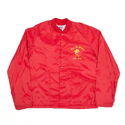 D.G SPORTSWEAR Mens Pine St. Garage Coach Jacket Red S • £22.99