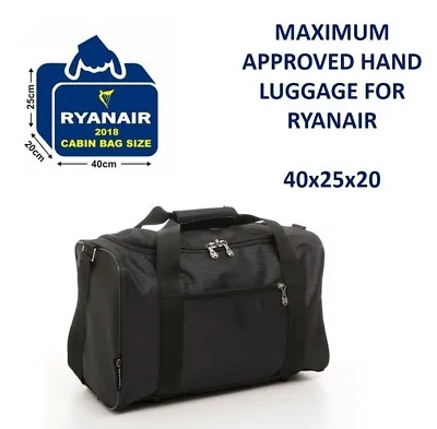 5 Cities Ryanair 40x20x25 Maximum Sized Cabin Carry On Holdall Bag • £12.99