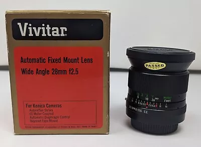 Used-vivitar  28mm-62mm F/2.5 Auto Fixed Mount Lens No.22428330 For Konica Cam • $15.99