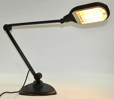 Vintage JOLT Industrial Fluorescent Articulating Desk Lamp (Black) Made In USA • $15.99