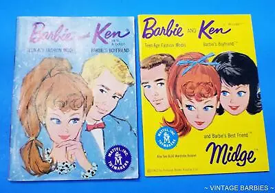 (2) Vintage Barbie Midge Ken Doll Fashion Booklets Excellent ~ 1960's • $16.99