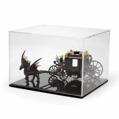 Acrylic Display Case Stand Cube Square Rectangle 5 Sided Box Perspex Base • £38.96