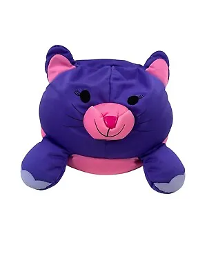 Brentwood Moshi Plumpeez Kitty Cat Microbead Pillow Purple Pink Neon Retired • $35.95