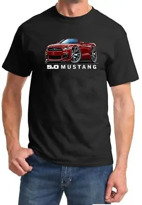 2015 2016 2017 2018 Ford Mustang 5.0 Convertible Full Color Tshirt NEW FREE SHIP • $20