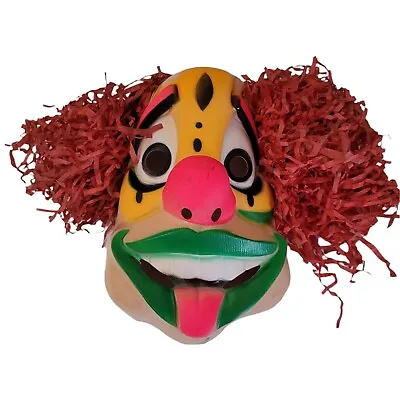 VTG 60s Clown Halloween Mask W/Original Paper Hair Made In France For Bayshore • $21.42