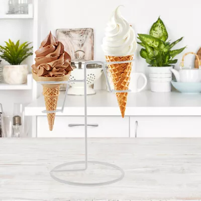  Metal Ice Cream Cone Holder Iron Ice Cream Stand Sushi Roll Ice Cream Display • £9.65