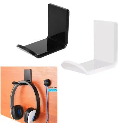 $6.33 • Buy Headphone Hook Holder Hanger, Headset Stand Desk Earphone Wall Display Mount