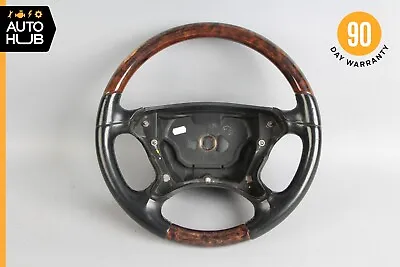 03-09 Mercedes R230 SL500 CLK320 CLK500 Steering Wheel Walnut Wood Black OEM • $182.60