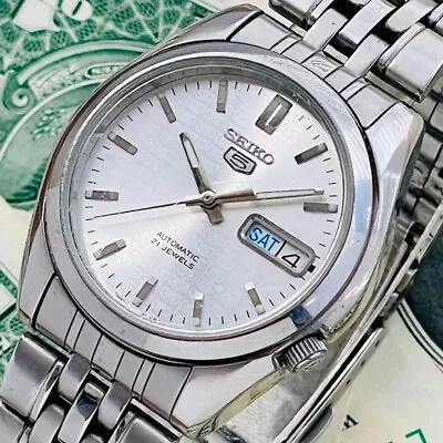 Seiko 5 Day/Date 7S26-01V0 Automatic Winding Men's Wristwatch Used In Japan U449 • $9.50