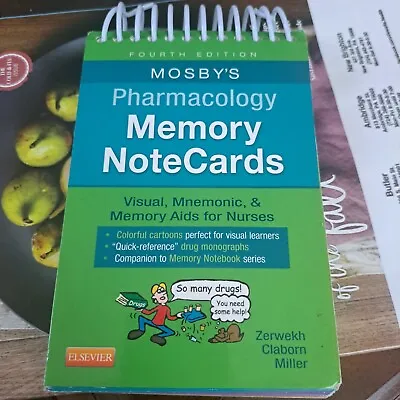 Mosby's Pharmacology Memory NoteCards : Visual Mnemonic And Memory Aids For... • $10