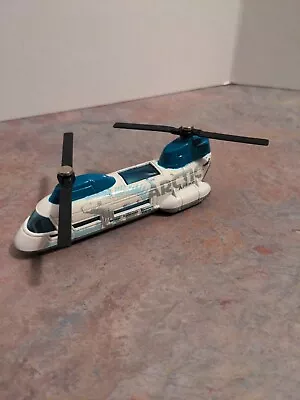 2001 Mattel Matchbox TRANSPORT HELICOPTER Arctic Diecast 4  Blue White • $5.99