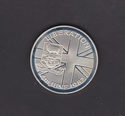 Loose 1982 Falkland Islands Liberation Silver Proof 50 Pence Coin With Capsule. • £37.66