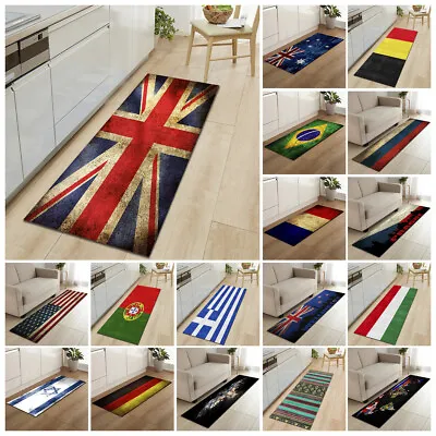 Union Jack Rug Kitchen Mat Nation Flag Mat Hallway Runner Floor Carpet Non-Slip • £13.91