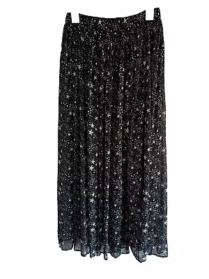 ModCloth Sz. Medium Maxi Skirt Stars And Cosmic Galaxy Pattern • £11.68