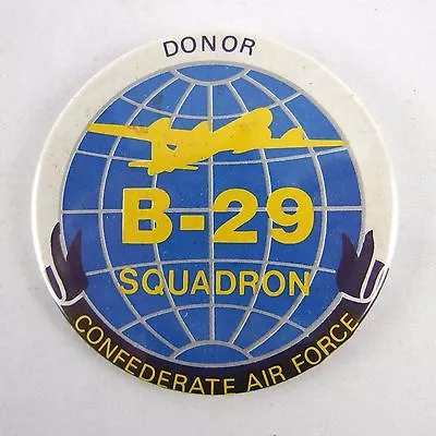 Vtg B-29 Squadron Confederate Air Force Donor Button Pin • $5