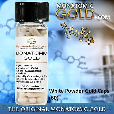 MONATOMIC GOLD *ORMUS* WHITE POWDER GOLD* 300mg Caps MONOATOMIC GOLD Andara M-5 • $44.99