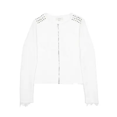ZEBRA Womens Embellished Blazer Jacket White S • £28.99