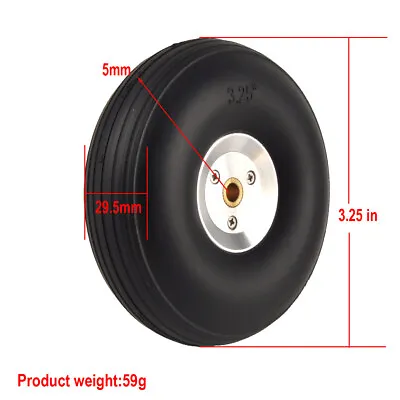 1PC RC Airplane 3.25 /83mm CNC/Dia-Casting  Aluminum Hub PU Wheels For RC Models • $8.99