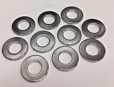 10 CHROME FLAT WASHER 5/16 Flat Washer Harley Hardware Xs650 Cb750 Bobber Cafe • $17.17