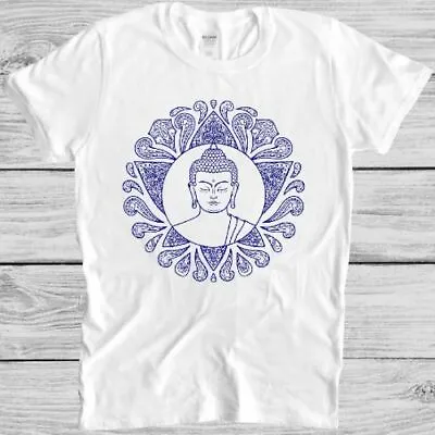 £9.79 • Buy Buddha T Shirt Vintage Yoga Buddhist Namaste Wisdom Lotus Cool Gift Tee M111