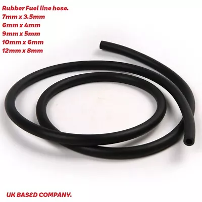  Flexible Rubber Tube - Air / Water Fuel Petrol Oil  Hose Pipe Various Sizes • £2.50