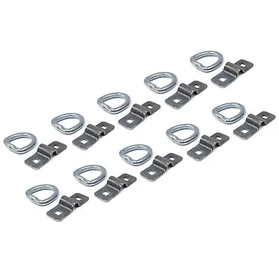 10-Pack 3/8  Steel D Ring Rope Tie Downs Bolt On 5000 Lbs Load For Towing Moving • $28.99