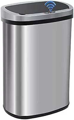 Garbage Can Kitchen Trash Can With Lid Brushed Stainless Steel Waste Bin • $46.79