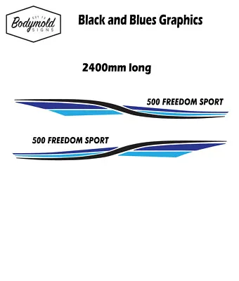 $155 • Buy Quintrex Freedom Boat Graphics  2400mm Long Black/Blues 500 FREEDOM SPORT