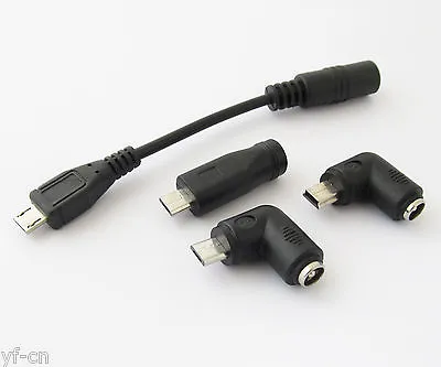 1pc 5.5x2.1mm Female To Micro/Mini USB 5Pin Male DC Charging Cable & Adapter • $1.39