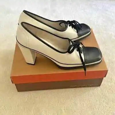 Macbeth Leather Upper Balance Man Made Lady Shoes Color Block White Black Hills • $39.99