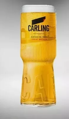 £7 • Buy 4 Carling Half Pint Glasses Interlocking Brand New