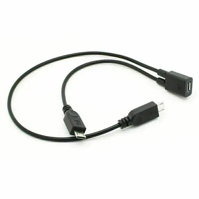 Jimier 2 Micro USB Male To Micro USB Female Splitter Extension Charge Cable • $6.83