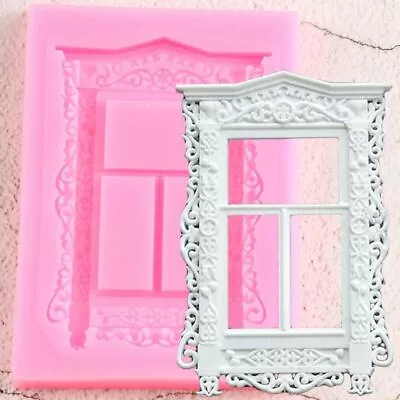 Window Sugarcraft Silicone Mold Fondant Candy Clay Border Cake Decoration Kit • £16.27