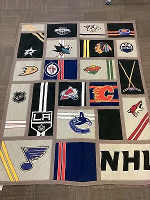 Pottery Barn Teen NHL Western Conference Team Logo Quilt Twin Bedspread • $100